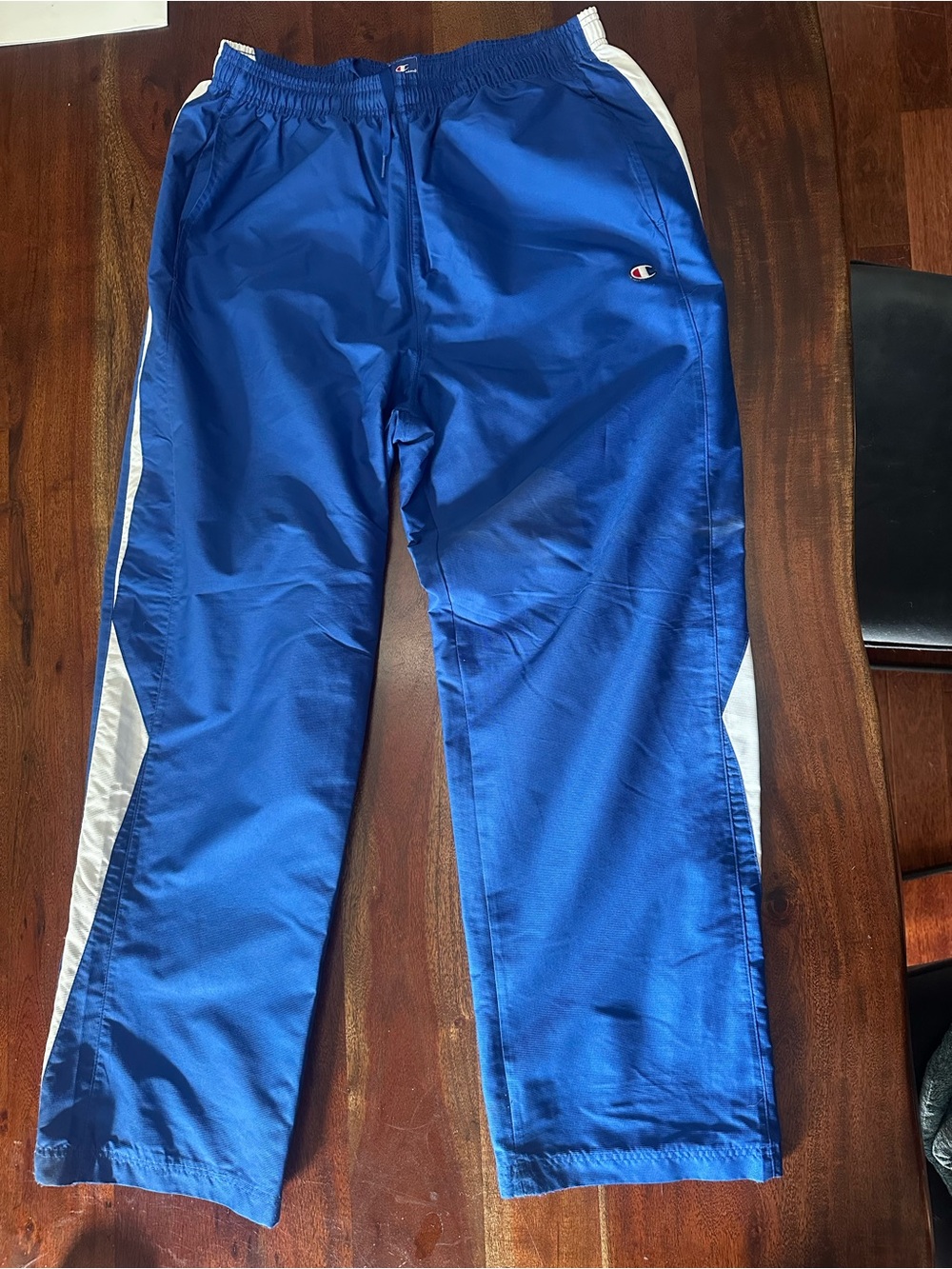 Champion Men’s Royal Blue Track Pants with White Side Panels
